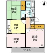 石楠花ハイツの間取り画像