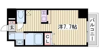 ライジングコート三宮マリーナシティの間取り画像