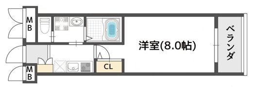 ウエンズ大阪城北の間取り画像