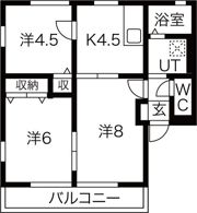 メゾンモテギIIIAの間取り画像