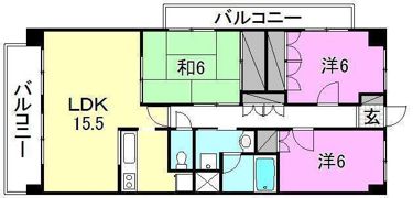 エヌウェル三愛の間取り画像