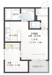Lien広中新開の間取り画像
