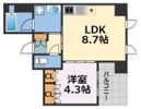 アーデンタワー北堀江の間取り画像