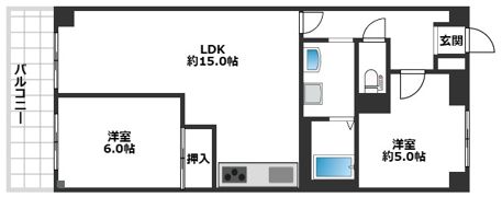 古湊ダイヤハイツの間取り画像