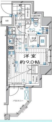 レガリス高田馬場Ⅱの間取り画像