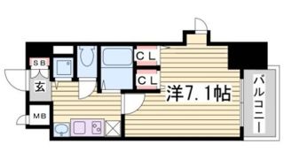 プレサンス神戸裁判所前デリシアの間取り画像