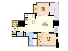 レーベン福岡天神ONE TOWERの間取り画像
