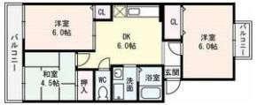 橋内ハイツの間取り画像
