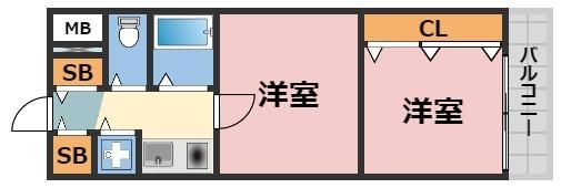 ニューライフ高麗橋の間取り画像