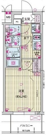 プレサンス深江橋ラヴィゲートの間取り画像