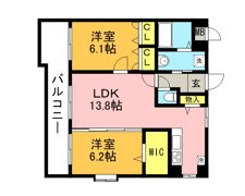 カーサ宮の前Ⅱの間取り画像
