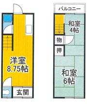 木田元宮2丁目テラスハウスの間取り画像