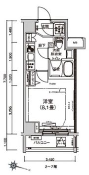 XEBEC赤羽の間取り画像