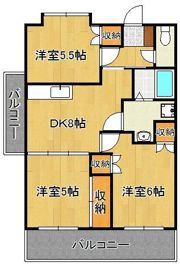 オークランドアサート木屋瀬の間取り画像