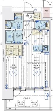 エステムコート難波WEST－SIDEVIIIエクシーナの間取り画像