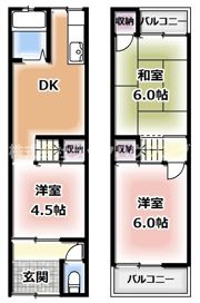 門真市岸和田2丁目貸家の間取り画像