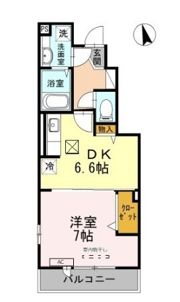 リヴェール等々力 Bの間取り画像