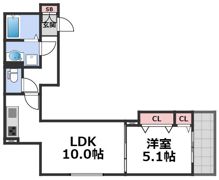 ラモーナ鶴橋の間取り画像