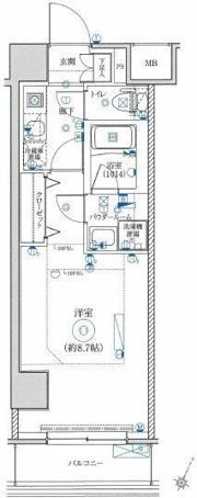 LEXE AZEST横濱関内の間取り画像
