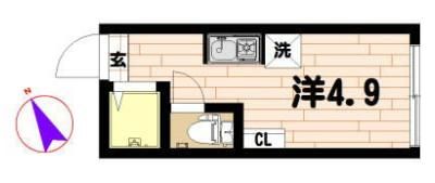 ルームズ高田馬場B棟の間取り画像