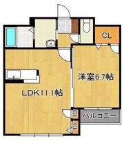 ハーティストK B棟の間取り画像