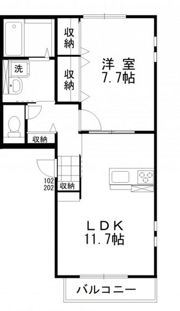 ベルグラース新保参番館の間取り画像
