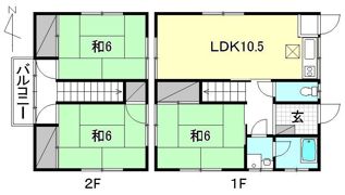 東長戸2丁目 徳岡一戸建の間取り画像
