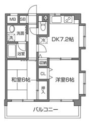 野ヶ谷東マンションの間取り画像