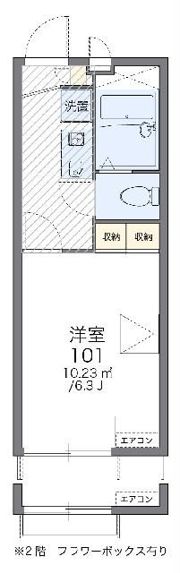 レオパレスナカザトの間取り画像