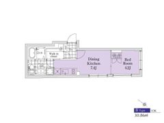 SOU明大前102号室の間取り画像