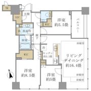 白金ザ・スカイ東棟の間取り画像