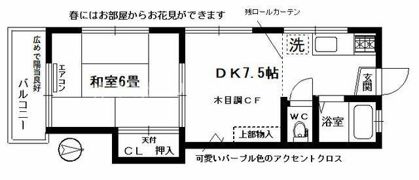 花見ハイツの間取り画像