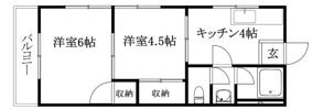コーポ矢野（西石井）の間取り画像