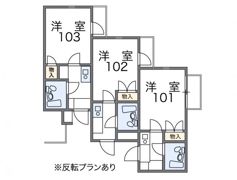 レオパレスRX山科の間取り画像