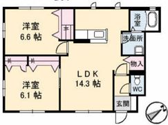 ジュネス牛田新町の間取り画像