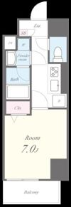 イート アパートメント ヴェリタスの間取り画像