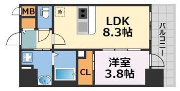 エスリードレジデンス梅田グランゲートの間取り画像