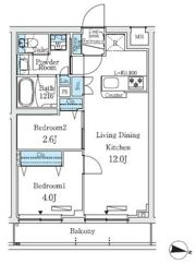 プライムブリス中野富士見町Ⅰの間取り画像