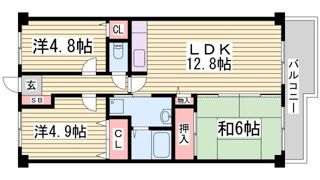プランドール兵庫駅南通の間取り画像