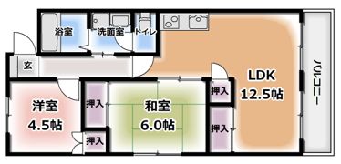 スカイガーデン萱島の間取り画像