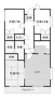 小倉広沢マンションの間取り画像