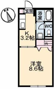 ポジーフラッツ A棟の間取り画像