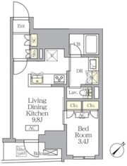 MFPRコート日本橋馬喰町の間取り画像