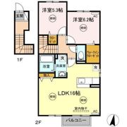 リーベ クオーレ B棟の間取り画像