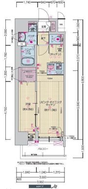 プレサンスTHE高岳の間取り画像