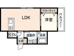 カーサ・バローレ江波二本松の間取り画像