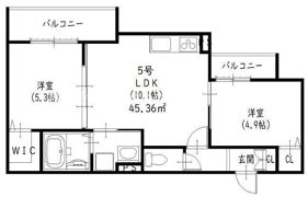 クリエオーレ私市山手の間取り画像