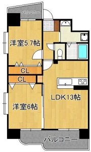 グレース上富野の間取り画像