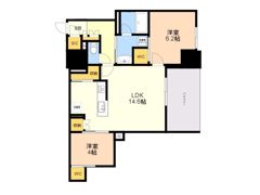 レーベン福岡天神ONE TOWERの間取り画像