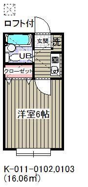 カーサ・ブランカ浦安(K-011)の間取り画像